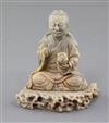 A Chinese soapstone figure of a Luohan, 18th century, height 12.2cm                                                                    