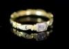 An early George II gold, black enamel and rock crystal? set mourning ring(a.f.)                                                                                                                                             