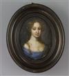 18th century English School Miniature portrait of Sarah Churchill, Duchess of Marlborough 3 x 2.25in.                                  