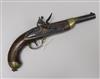 A French Naval Flintlock pistol                                                                                                        