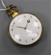 A French 19th century gilt metal keywind verge pocket watch, the movement inscribed "L'Epine a Paris" (probably re-cased),             