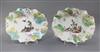 Two rare early Derby dishes, c.1756-9, l. 21cm, chicken dish restored                                                                  