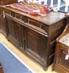 An 18th century oak dresser base W.123cm                                                                                               