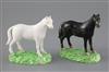 Two rare Derby figures of a horse, c.1810-25, L. 10cm                                                                                  