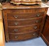 A Regency mahogany bowfront inlaid chest of drawers W.100cm                                                                            