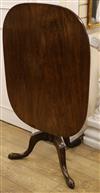 A George III mahogany tilt top tea table W.72.5cm                                                                                      