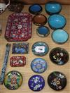 A group of Chinese cloisonne and Canton enamel wares, 19th/20th century                                                                