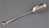 A George I silver Hanovarian rat-tail pattern basting spoon, John Hopkins?, London, 1726, 4.5 oz.                                      