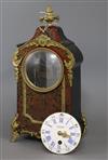 John Hall & Co, A red boulle timepiece height 34cm                                                                                     
