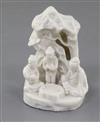 A Chinese Dehua blanc de chine group of Go players, Kangxi period, height 9.5cm, typical small firing cracks                           