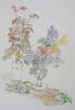 Gillian Whaite (1934-2012), etching and watercolour, 'Flowers', signed, 30/60, 59 x 44cm                                                                                                                                    