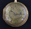 A George III two-colour gold open face keywind pocket watch by J. P. King, Kingsland,                                                  