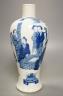 A Chinese underglaze blue baluster vase, 30 cms high.                                                                                                                                                                       