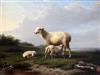 Eugene Verboeckhoven (1798-1881) Ewe and lambs in a meadow 7 x 9in.                                                                    