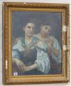 Continental School, oil on canvas, Study of two Italian women, 55 x 45cm                                                               