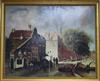 J. H. Van der Weide, oil on board, Flemish street scene, signed and dated '74, 23 x 29in.                                              