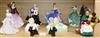 Royal Doulton figures: Vera, Gladys, Old Balloon Seller, Best Wishes, Silver Wedding Anniversary, Special Wishes, Autumn Stroll, (9)   