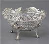 An Edwardian pierced silver bowl, by James Dixon & Sons, 19 oz.                                                                        