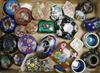 A collection of small decorative cloisonne boxes and covers,                                                                           