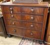 A Victorian mahogany chest of drawers (in two halves) W.125cm                                                                          