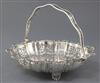 A George V silver fruit basket by Alexander Clark & Co. Ltd, 21.5 oz.                                                                  