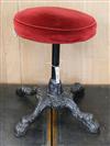 A revolving pub stool with cast iron base Width of base 37cm                                                                           