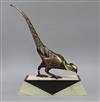 A stylish Art Deco model of a pheasant, on mixed marble height 37.5cm                                                                  