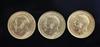 Three George VI gold sovereigns, all EF                                                                                                