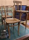 A pair of Bentwood chairs and a bar stool                                                                                              