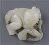 A Chinese white jade figure of a boy, 19th century, 5.5cm                                                                              