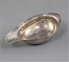 A George III silver pap boat by Walter Brind, 11.4cm.                                                                                  