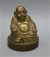 An early 20th century bronze Budai                                                                                                     