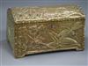 An Art Nouveau hammered and beaded casket length 30cm                                                                                  