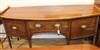 A George III mahogany bow-fronted sideboard fitted three drawers W.188cm                                                               