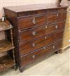 A George III mahogany chest of five drawers W.114cm                                                                                    