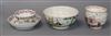 A 19th century Chinese bowl and teabowls and four English teabowls                                                                     