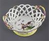 A rare early Derby basket, c.1756-7, w. 22cm, minor losses                                                                             