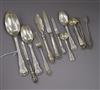 Assorted silver cutlery including Victorian.                                                                                           