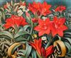 Keith Henderson (1883-1982) Study of red lilies 20 x 24in.                                                                             