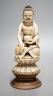 A 19th century Chinese ivory seated figure of Buddha Shakyamuni - 19cm tall                                                                                                                                                 