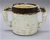 A Mortlake stoneware two handled tyg, c.1810                                                                                           