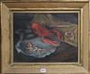 Rodney Merrington (b. 1934), still life with lobster, signed and dated '58, oil on canvas 34 x 43.5cm                                  