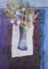 Ian Humphreys(1956-), oil on card, Still life of flowers in a vase, indistinctly, signed, 70 x 50cm                                                                                                                         