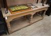 A pine two tier serving table L.193cm                                                                                                  