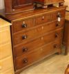 A Regency inlaid mahogany six drawer chest W.117cm                                                                                     