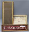 Three signs: Frys, McDougals and Cadburys largest 54 x 20cm                                                                            