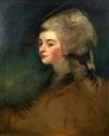 After Sir Joshua Reynolds (1723-1792) Head and shoulder portrait of Georgiana Spencer, Duchess of Devonshire 27.5 x 22.5in.            