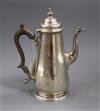 A Victorian silver coffee pot, Roskell, Roskell & Hunt, London, 1883, 15.5 oz.                                                         