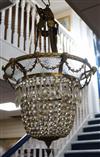 A Regency style bag chandelier height 77cm                                                                                             