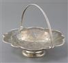 A Victorian pierced silver fruit basket, by Martin, Hall & Co, 17 oz.                                                                  